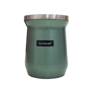 Mate Termico Doble Capa Acero Inoxidable Broksol Verde