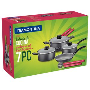 Juego De Ollas Bateria Cocina 7 Piezas Tramontina Turim Aluminio Antiadherente Starflon Max