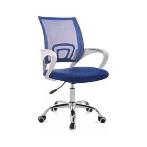 Silla De Oficina Exahome Ergonomica Azul Metalica Premium