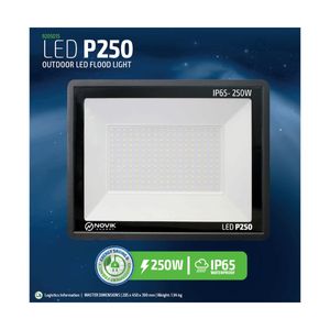 Reflector Proyector Led Exterior Novik LED P250 216 Leds 250W Carcasa Aluminio 25000lm