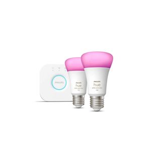 Starter Kit Philips HUE 2 lamparas RGB + Bridge