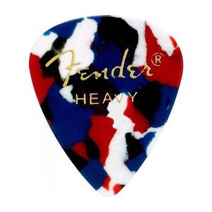 Púas Guitarra Bajo FENDER 351 Shape Classic Celluloid Picks HEAVY - Pack x12u