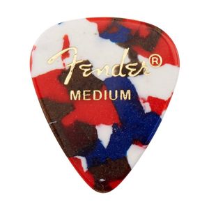 Púas Guitarra Bajo FENDER 351 Shape Classic Celluloid Picks MEDIUM - Pack x12u