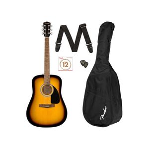 Guitarra Acustica FENDER FA-115 Dreadnought Pack V2 Sunburst con Funda, Correa, Puas y Cuerdas de Repuesto