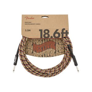 Cable Instrumento FENDER Festival Arco Iris 18,6ft  Conectores Niquelados 5.5mts