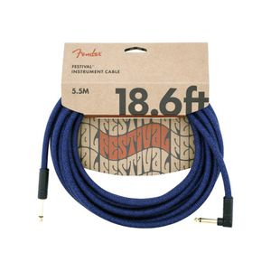 Cable Instrumento FENDER Festival Blue Dream 18,6ft  Dorados 5.5mts