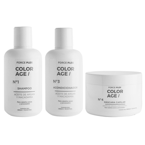 Kit Force Plex Shampoo + Acond. + Máscara Color Age x300ml