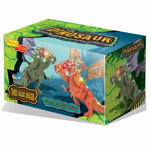 Juguete Dinosaurio Explorer Fan Dino Dragon de 3 Cabezas con Luz y Sonido Dn14