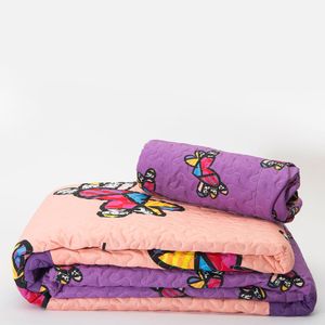 Cubrecama Matelasseado Romero Britto Twin Corazón