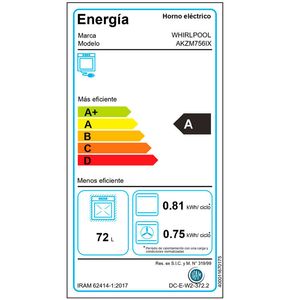 Horno Para Empotrar Electrico Whirlpool Akzm756ix