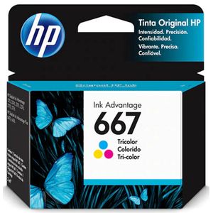 Cartucho de Tinta Hp 667 Tricolor Original 3Ym78al