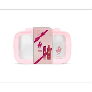 Perfume Wellington Polo Club Femenino Rojo + Desodorante Con Neceser De Regalo