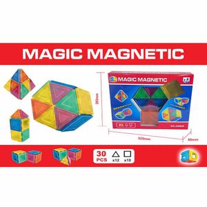 Bloques Magneticos Explorer Fan Varios Tamaños y Colores 30 Piezas MG22