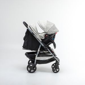 Cochecito Bebesit Travel System con Manillar Rebatible Gris Claro