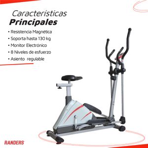 Caminador Eliptico Randers ARG-3396 Magnético Asiento Reg.