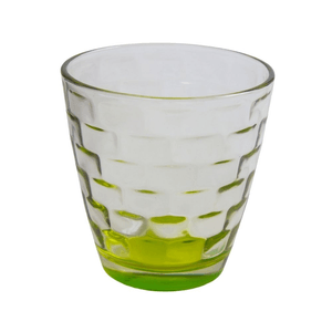 Set X 6 Vasos De Agua 255 Cc Vidrio C/ Base Verde - Nc