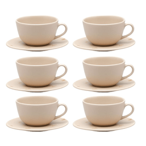 Set X 6 Tazas De Té Con Plato Afecto 200 Ml