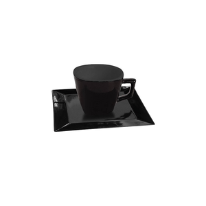 Cuadrado Negro - Set X6 Tazas De Cafe Con Plato 75 Cc - Oxford