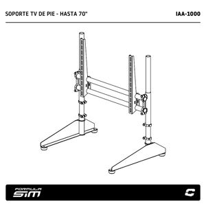 Soporte Tv De Pie - Hasta 70 - Simulador Formula Sim