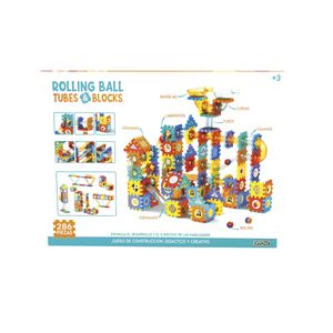 Laberinto Con Bloques Y Tubos Bolitas Rolling Ball 286 Pzs