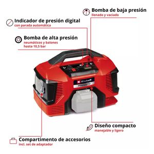 Compresor de Aire Inalámbrico Einhell 4020467