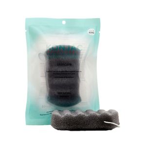 Esponja Corporal Negra Con Cenizas Activas de Bambú Natural