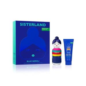 Set Perfume Benetton Sisterland Blue Neroli EDT 80 ml + Body Lotion