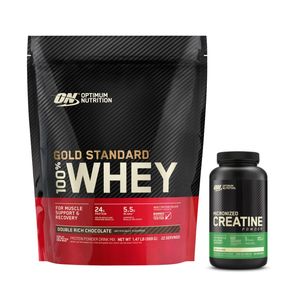 Combo ON Whey Protein Double Rich Chocolate 1.5 lb + Creatine Micronized Unflavored 300 gr