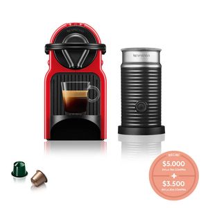 Cafetera de Capsulas Nespresso A3c40arrene Inissia + Aeroccino