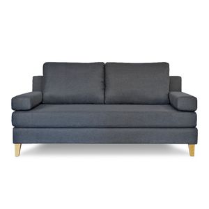 Sofá divan cama 3 cuerpos 190 cm Steling en lino gris oscuro Fullconfort