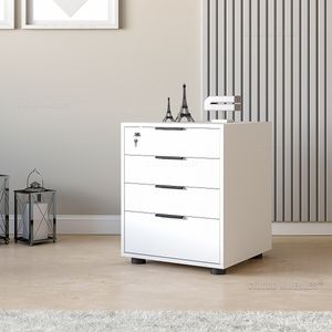 Mueble Archivero de Oficina con Cerradura Blanco