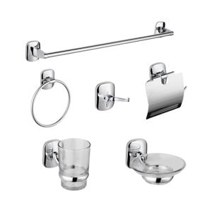 Set De Accesorios Para Baño De Acero Cromado Oryx P396