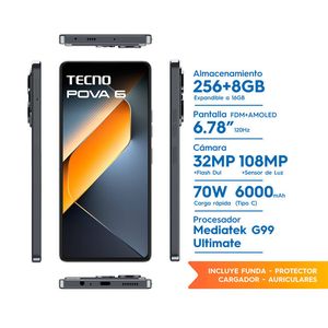 Celular Tecno Pova 6 Gris