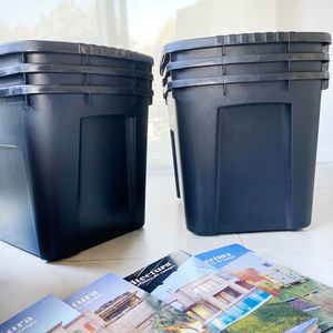 Set 6 Eco Box Negros 80 Litros