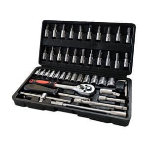 Caja Herramientas Juego Llave Tubo 46 Piezas Estuche Cover Professional Tools T-46