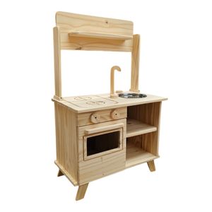 Cocinita De Madera Infantil Con Bacha Acero Inoxidable