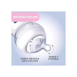 Mamadera Plástico Natural Feeling 250ml - Chicco 2m+