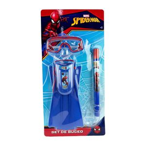 Súper Set de Buceo Spiderman con Patas de Rana, Snorkel y Máscara