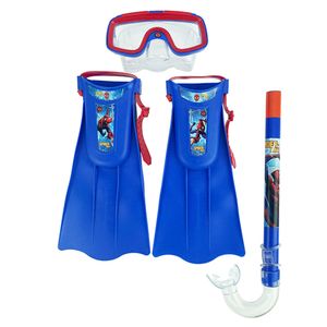 Súper Set de Buceo Spiderman con Patas de Rana, Snorkel y Máscara