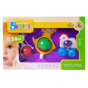 Bimbi Baby Set 3 Sonajeros Para Bebes Con Mordillo 01-0065