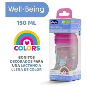 Mamadera Chicco Well Being 150ml 0+ Colors