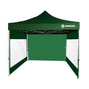 Gazebo Autoarmable Broksol 3x3 Impermeable Con Paredes Verde