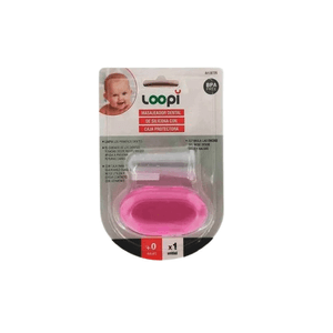 Masajeador Dental de Silicona. Con estuche. 8726-rosa