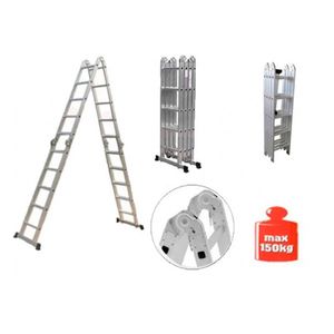 Escalera Multifuncion 5,70m aluminio – 20 escalones 4×5 + Chapón (M-ESC-419+P)