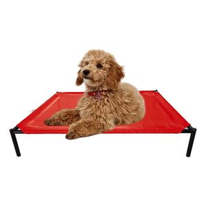 Catre Cucha Cama para Mascotas Medianas Aluminio Rojo