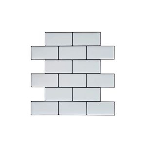 Vinilico autoadhesivo ceramico rectangular blanco 25,4x25,4 cm