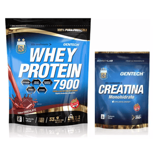 Proteína  Gentech 1Kg + Creatina Gentech 250 G