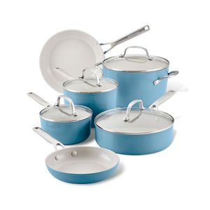 Baterías de Cocina KitchenAid Cerámicas 10 Piezas Azul