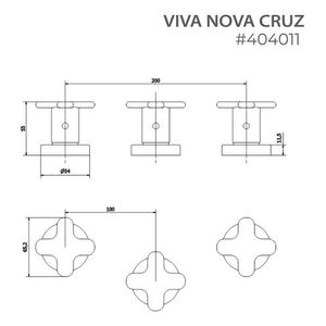 Grifería Hydros 404011 Cierre Cerámico Bidet Viva Nova Cruz