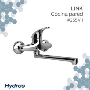 Grifo De Cocina Monocomando Hydros Link 255411  Cromo Acabado Cromado